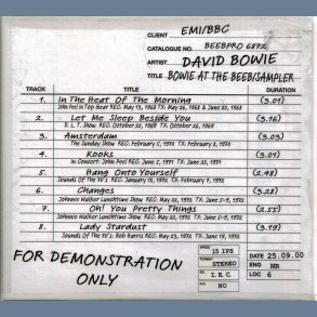 Bowie At The BEEP - 2000 UK EMI label 8-track promotional Issue Only Picture CD Sampler