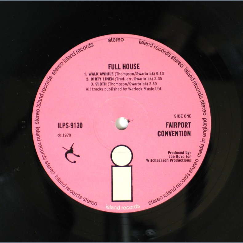 Full House - 1st Issue - Pink 'i' Labels, Original Pressing With Gold Printed Black Tracklisting Box