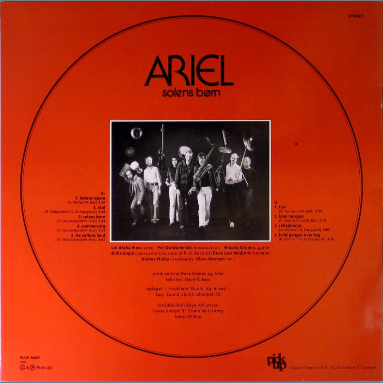 Solens Brn - Original 1980 Danish Pick Up label 9-track LP