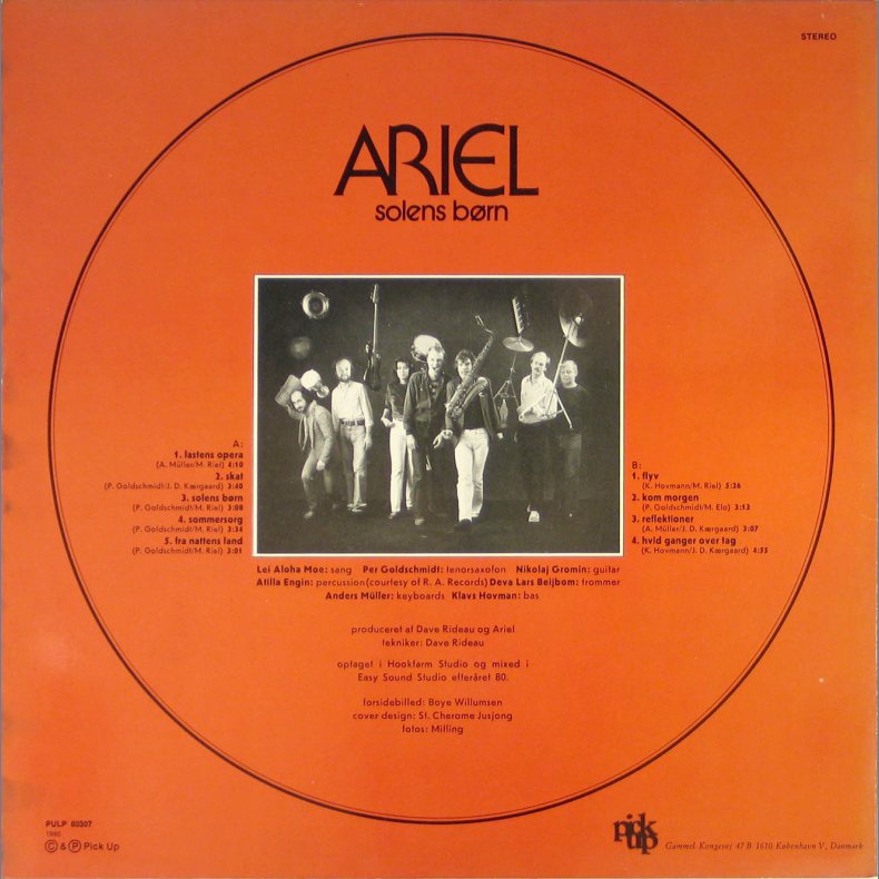 Solens Brn - Original 1980 Danish Pick Up label 9-track LP