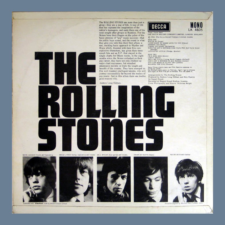 The Rolling Stones - UK mid 1960ies 2nd Issue, Red Unboxed 'ffrr ears' Labels