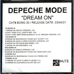 Dream On - 2001 UK Mute 12-track promotional CD-R acetate 