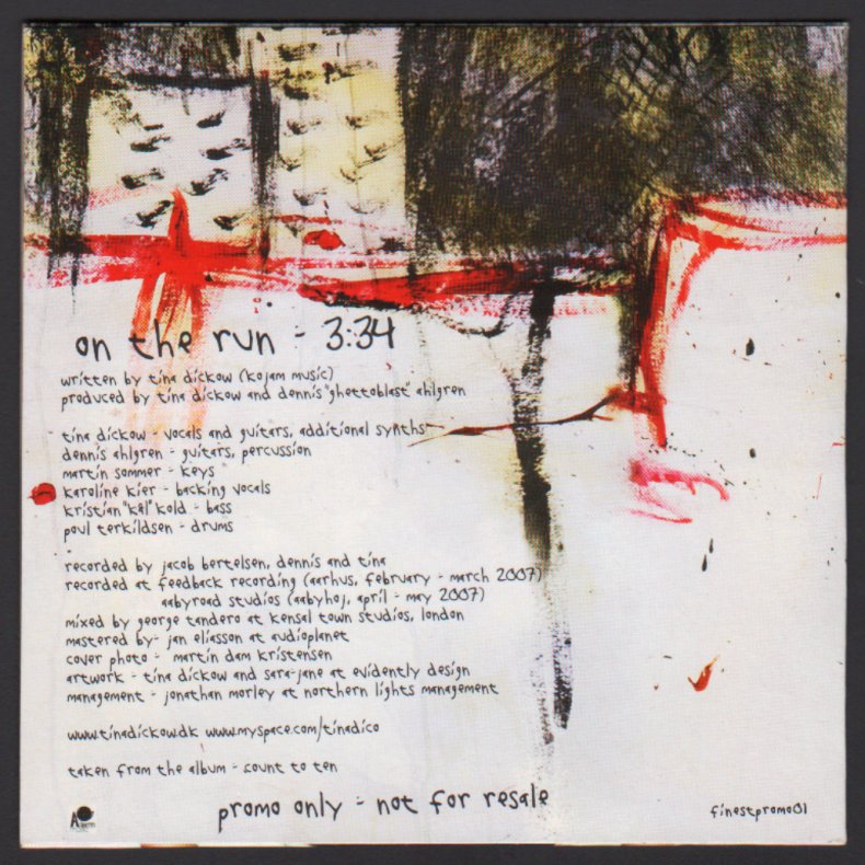 On The Run - Original 2007 Danish A:larm label 1-track Promotional Issue CD