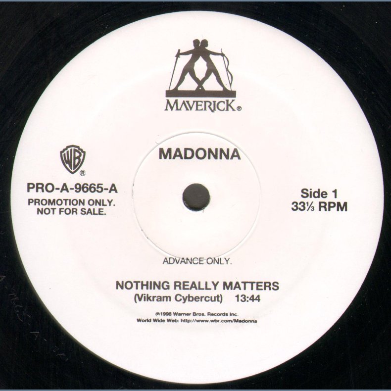 Nothing Really Matters - 1998 US Maverick label 2-track Promotional Issue 12"