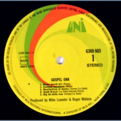 Gospel Oak - Original 1970 German UNI label 9-track LP