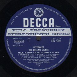 Aftermath - 1968/9 UK 14-track Stereo LP - Nongrooved and unboxed logo Labels  