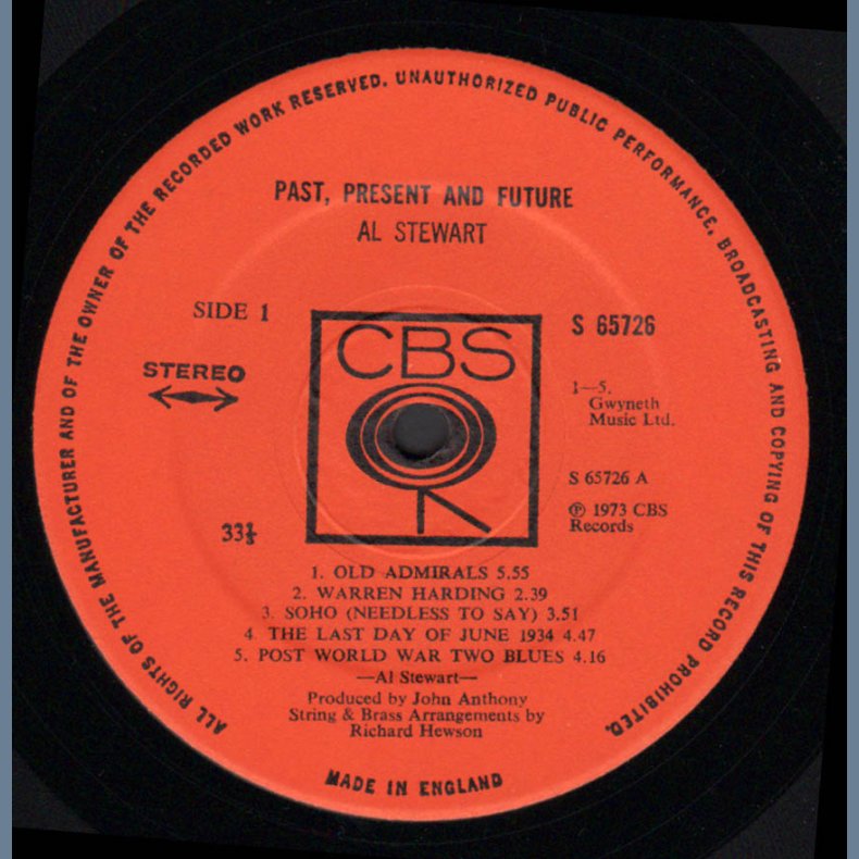 Past, Present &amp; Future - Original 1973 UK CBS label 9-track LP 