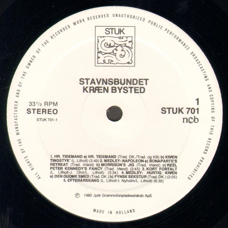 Stavnsbundet - original Danish Issue