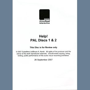 Help! - 2007 UK Subafilms/Abbey Road Interactive advance promotional 2-DVD-R acetate set 