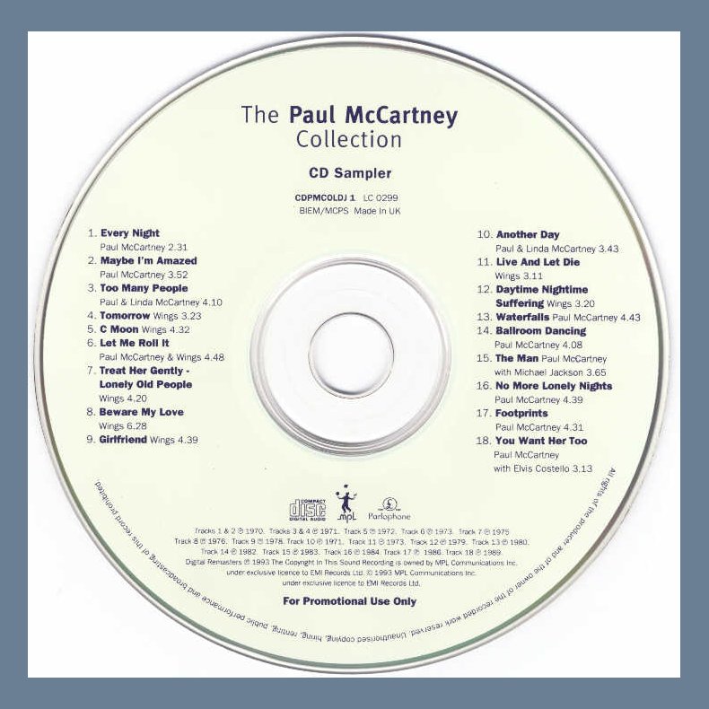 The Paul McCartney Collection CD Sampler