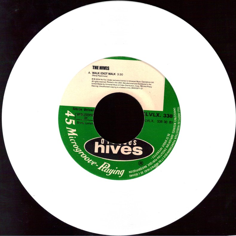 Walk Idiot Walk b/w Genepool Convulsions - US Limited Edition White Vinyl 7" Single