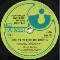 Concerto For Group &amp; Orchestra - 1971 UK 4-track 2nd Pressing LP - Boxed EMI logo labels