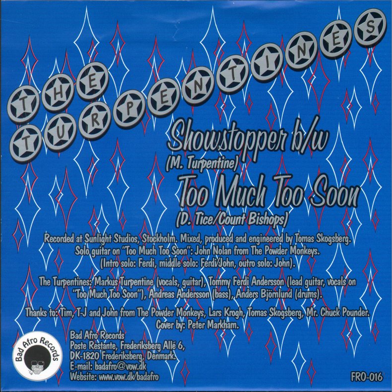 Showstopper b/w Too Much Too Soon