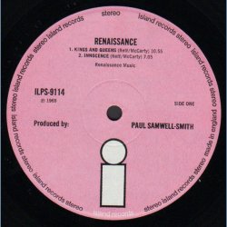 Renaissance - Original 1969 UK Vinyl LP Issue