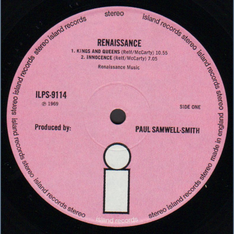 Renaissance - Original 1969 UK Vinyl LP Issue