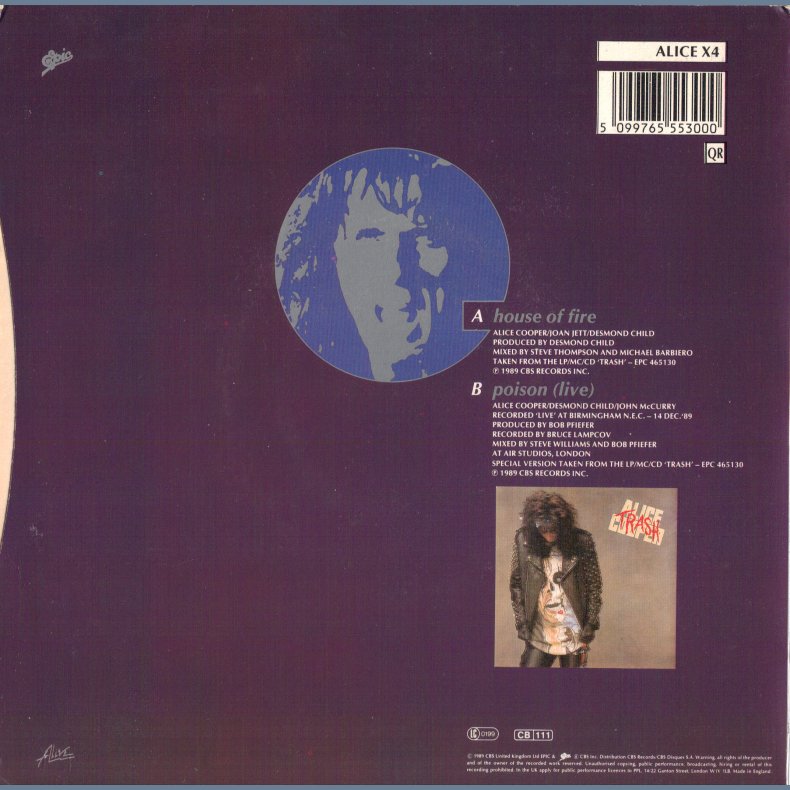 House Of Fire b/w Poison (Live)