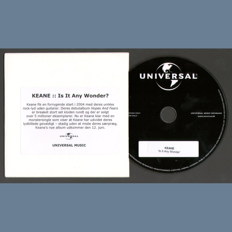 Is It Any Wonder? - Promotional CD Acetate