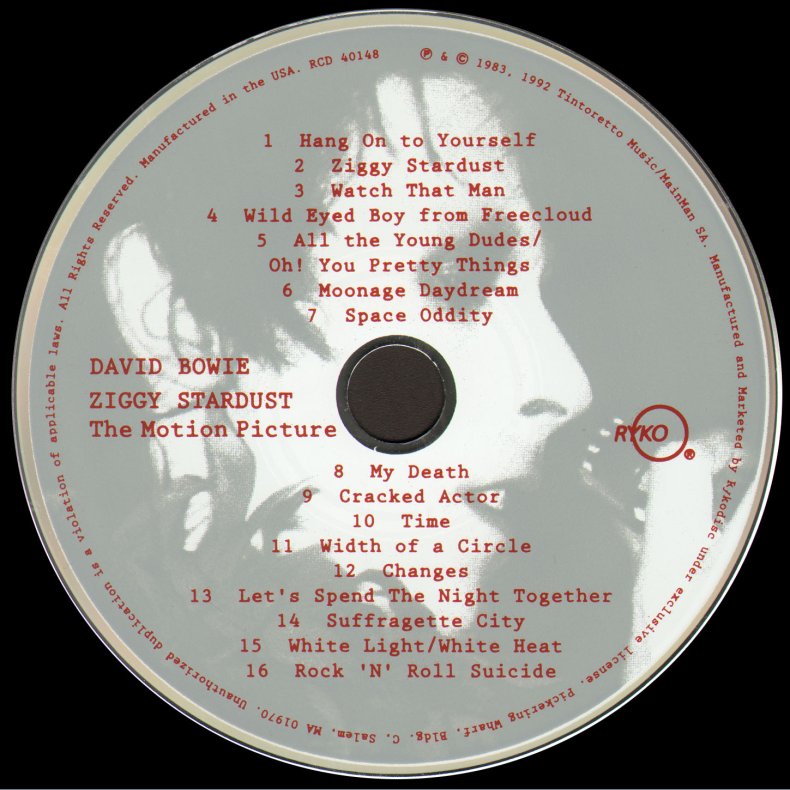 Ziggy Stardust: The Motion Picture - 1992 US Issue