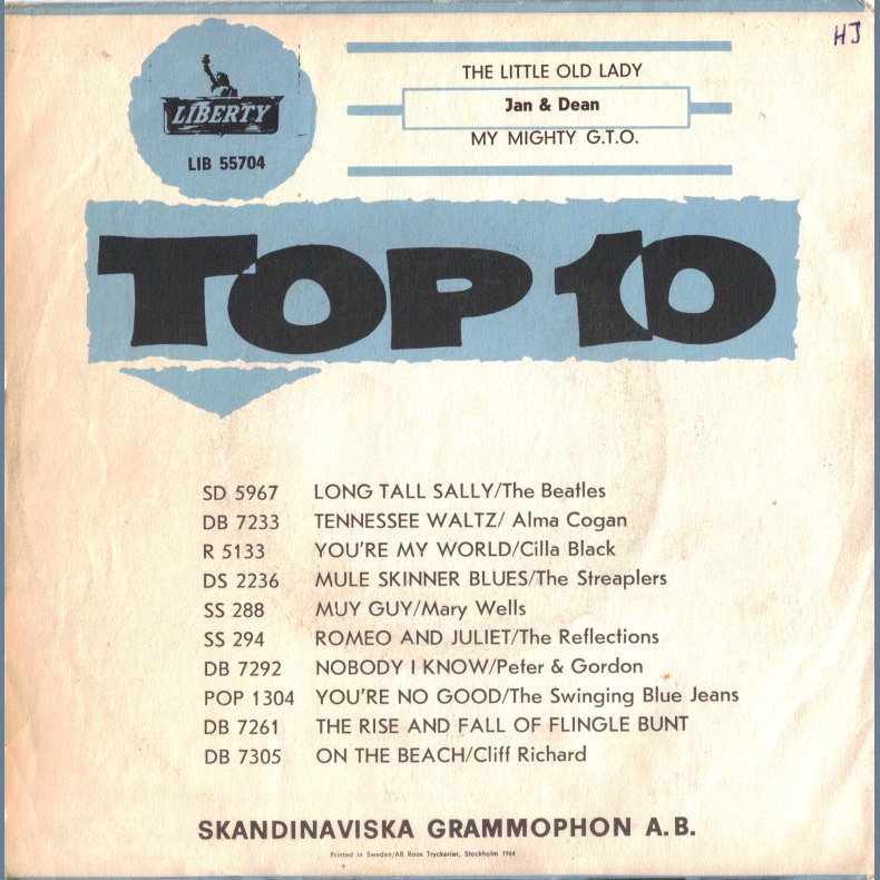 The Little Old Lady (From Pasadena) b/w My Mighty G.T.O