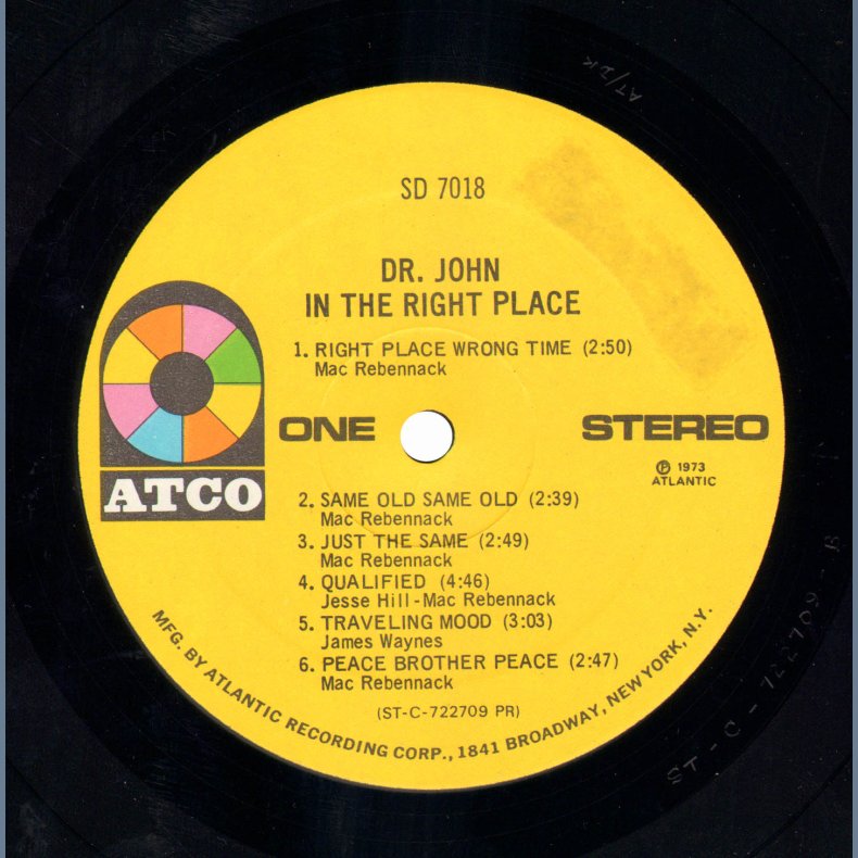 In The Right Place - Original US Pressing
