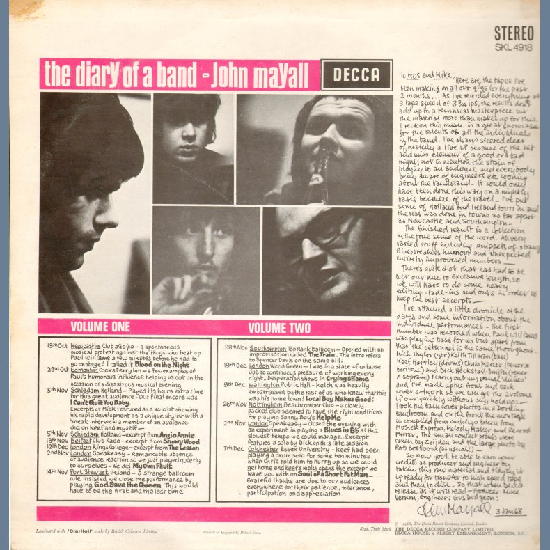 The Diary Of A Band - Original 1968 UK Decca label 1st Pressing LP