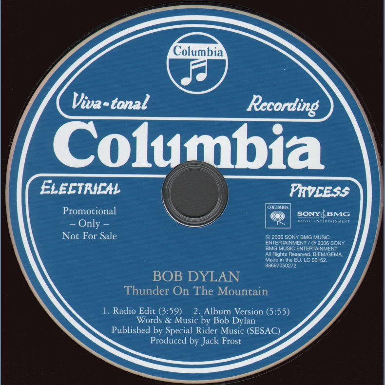 Thunder On The Mountain - 2006 Austrian pressed Columbia label 2-track promotional CD 