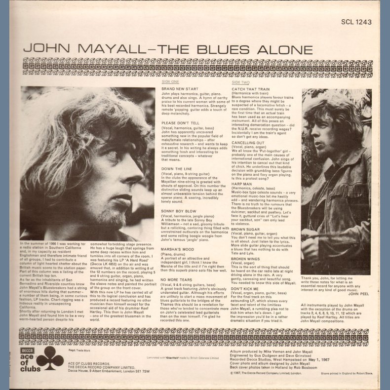 The Blues Alone - Original UK Ace Of Clubs Issue