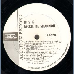 This Is Jackie De Shannon - Original US White Label Audition Issue
