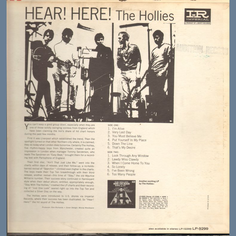 Hear! Here! - Original US White Label Audition Mono Issue