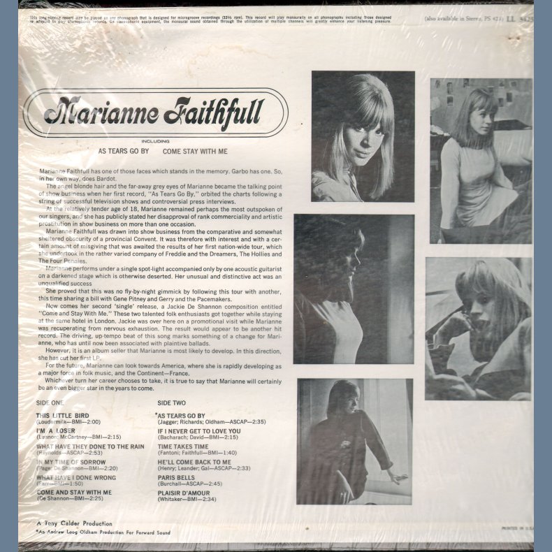 Marianne Faithfall - US Mono 2nd Issue/Plum Boxed Labels