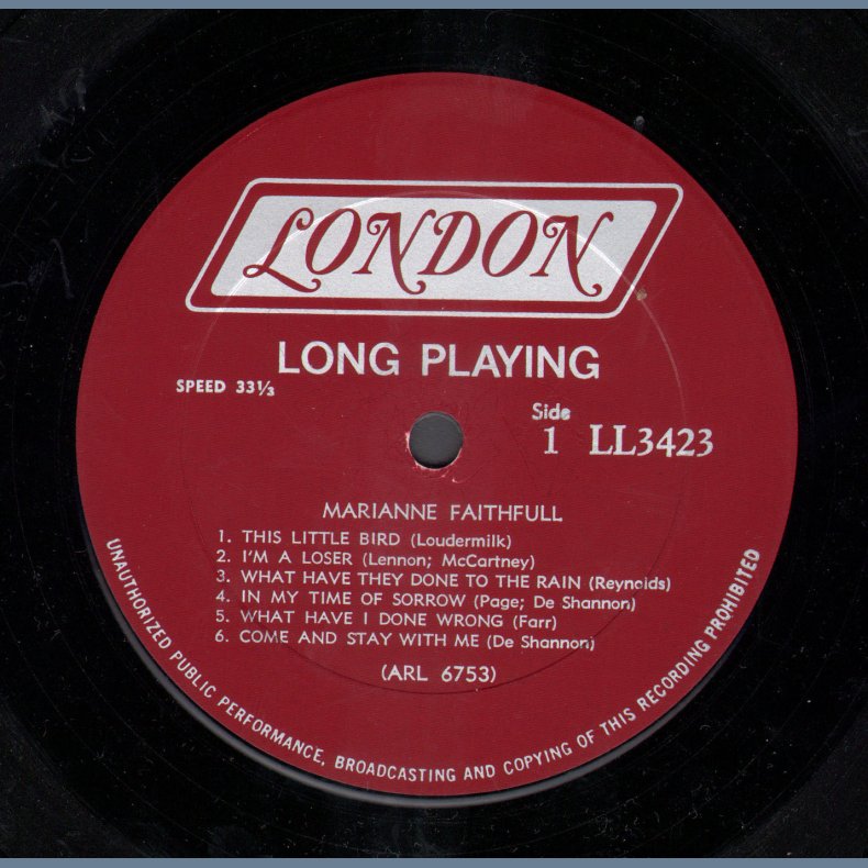 Marianne Faithfall - US Mono 2nd Issue/Plum Boxed Labels