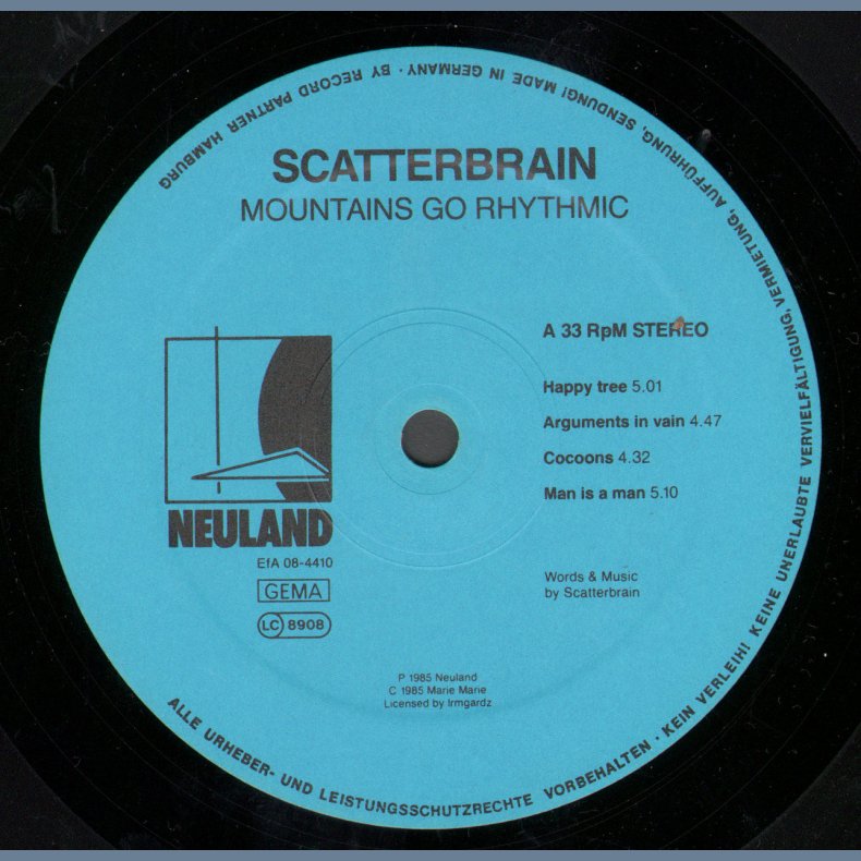 Mountains Go Rhythmic - German Neuland Tontr&auml;ger Issue 