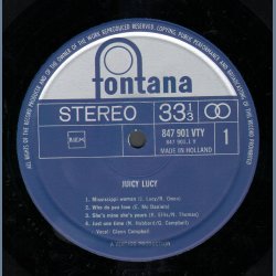 Juicy Lucy - Original 1969 Dutch Fontana label 9-track LP