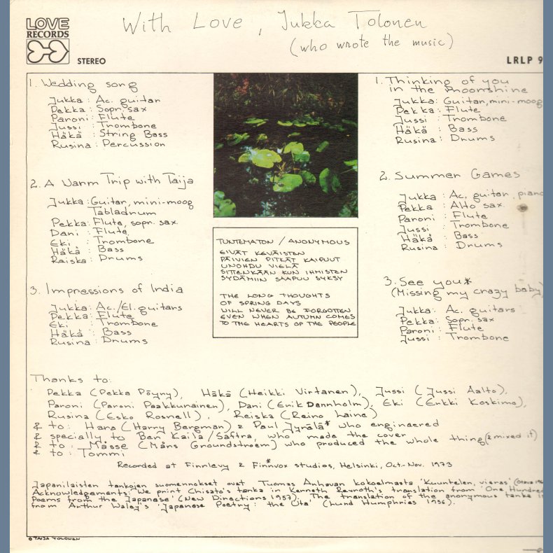 Summer Games - Original Finnish Issue