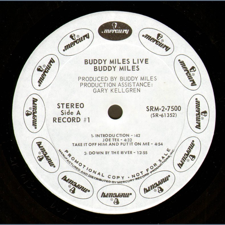 Buddy Miles Live - Original US White Label Promotion Issue