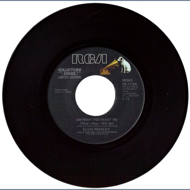 Any Way You Want Me (That's How I'll Be) b/w Love Me Tender - US Collectors' Series