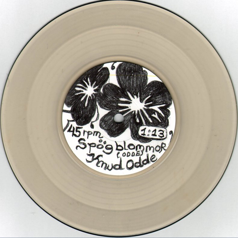 Spgblommor - 2003 Danish private pressing 1-track 1-sided clear vinyl 7" Single  - No Booklet