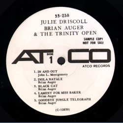 Open - Original 1969 US 10-track White Label Promotional Issue LP