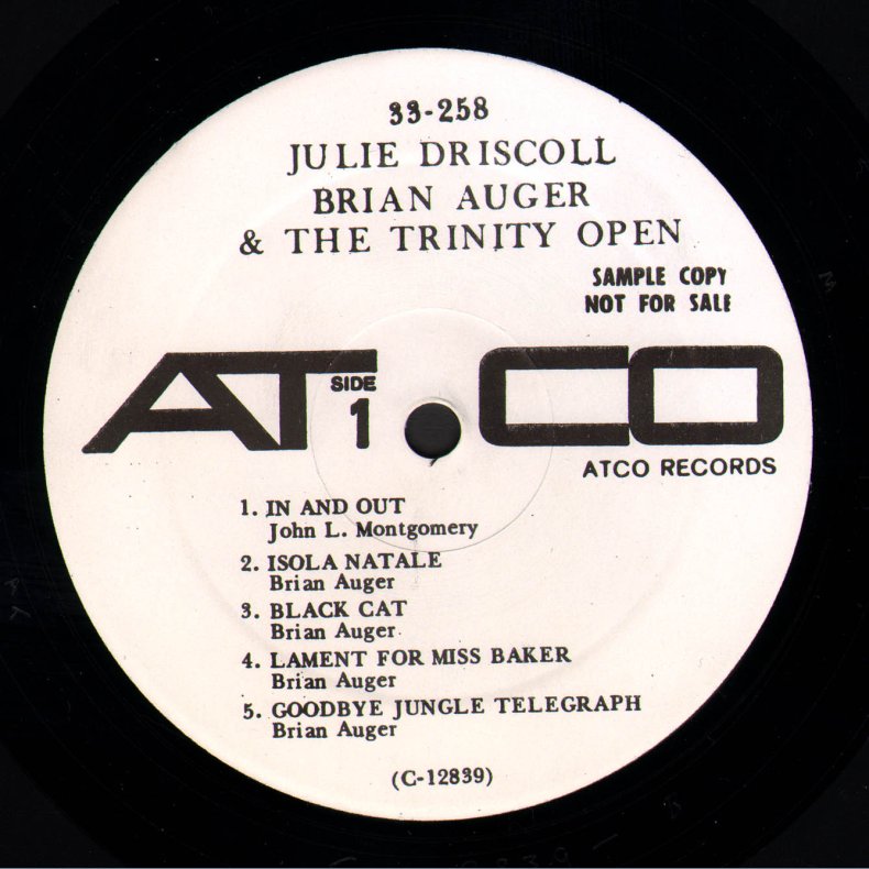 Open - Original 1969 US 10-track White Label Promotional Issue LP