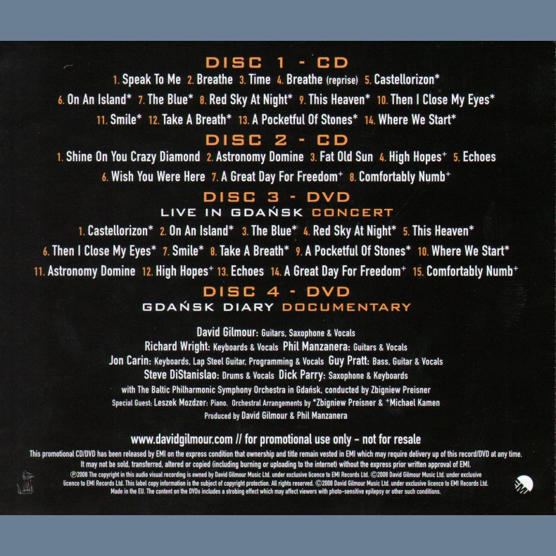 Live In Gdansk - Promotional Issue