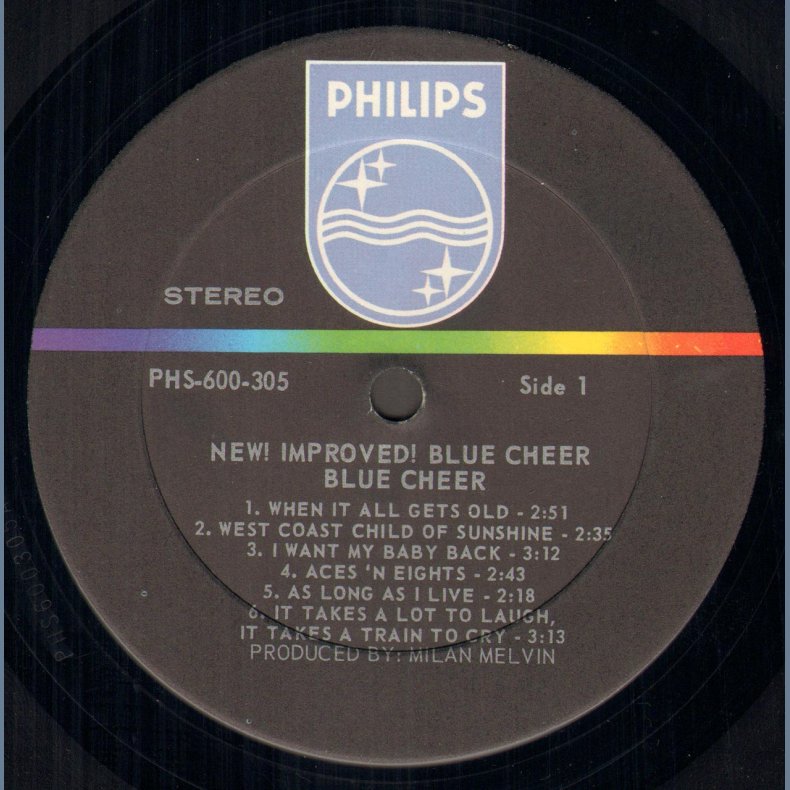 New! Improved! Blue Cheer - Original 1969 US Philips label 9-track LP