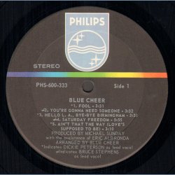 Blue Cheer - Original 1970 US Philips label 10-track LP