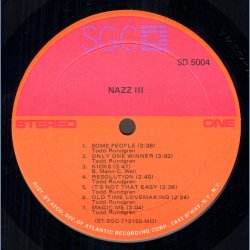 Nazz III - Original 1971 US SGC label 13-track LP