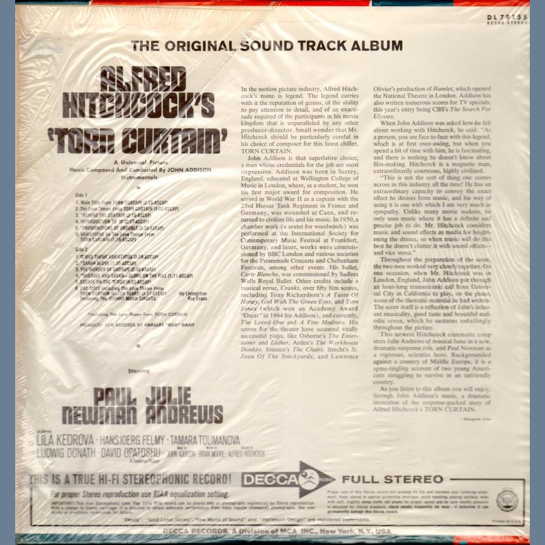 Torn Curtain - Original US Decca Issue