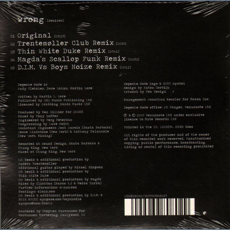 Wrong - CD2 - 5-Track Limited Edition