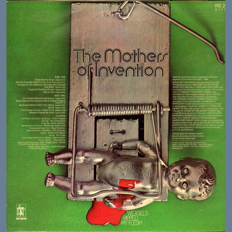 Weasels Ripped My Flesh - Original 1970 German Reprise label 6-track Stereo LP - Alternate Artwork