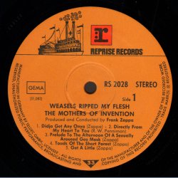 Weasels Ripped My Flesh - Original 1970 German Reprise label 6-track Stereo LP - Alternate Artwork