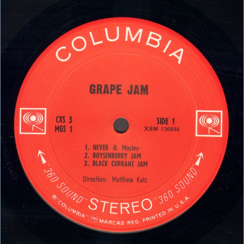 Grape Jam - Original 1968 US Columbia label 5-track LP - 360" Sound labels