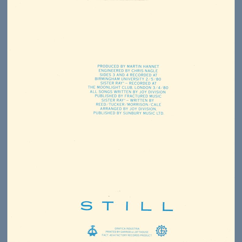 Still - 1981 UK 2nd Issue - White Artwork With Blue Printing