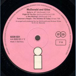 McDonald And Giles - Original German Issue